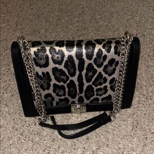 Leopard Print Chain Shoulder Bag